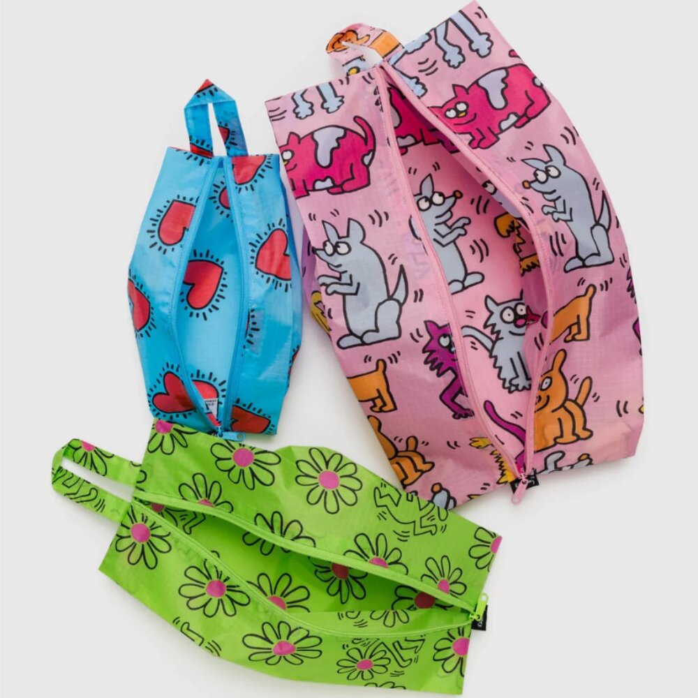 NWT Baggu 3d Zip Set Keith Haring